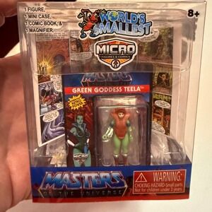 World's Smallest MOTU Green Goddess Teela Micro Figure Kids OS Green New